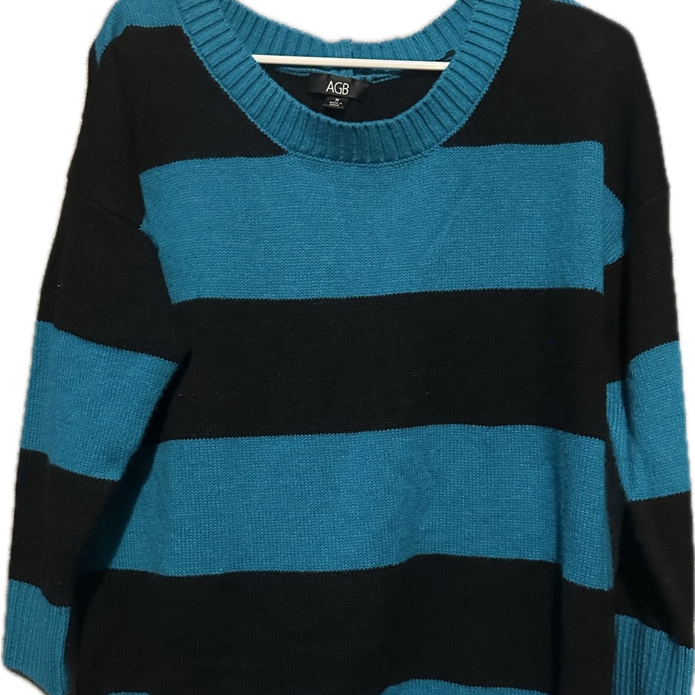 AGB Women's Bold Cottage Core Goth Y2K Striped Sweater Pastel Goth